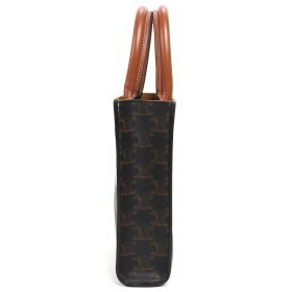 Celine Vertical Triomphe Tan Top Shoulder Canvas Handle Crossbody Cabas - Picture 5 of 7